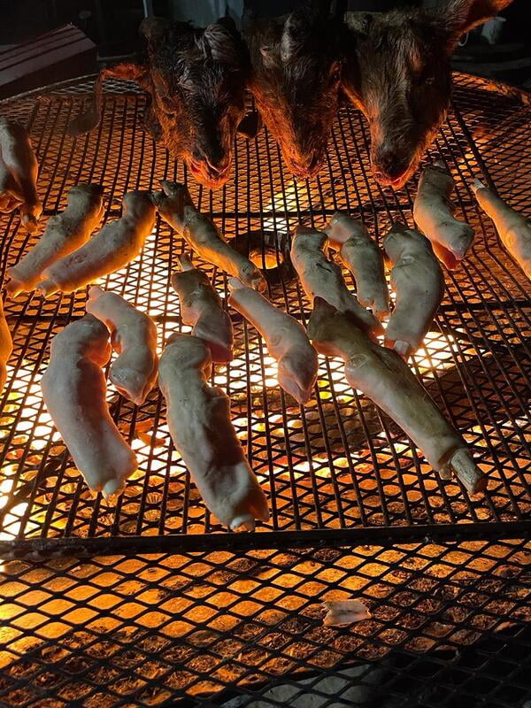 Fire Roasted Paya Slit cut (with skin) Fire Roasted Paya Slit cut (with skin)