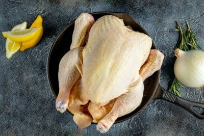 Country Whole Rooster 3lb (Skin & Uncut)